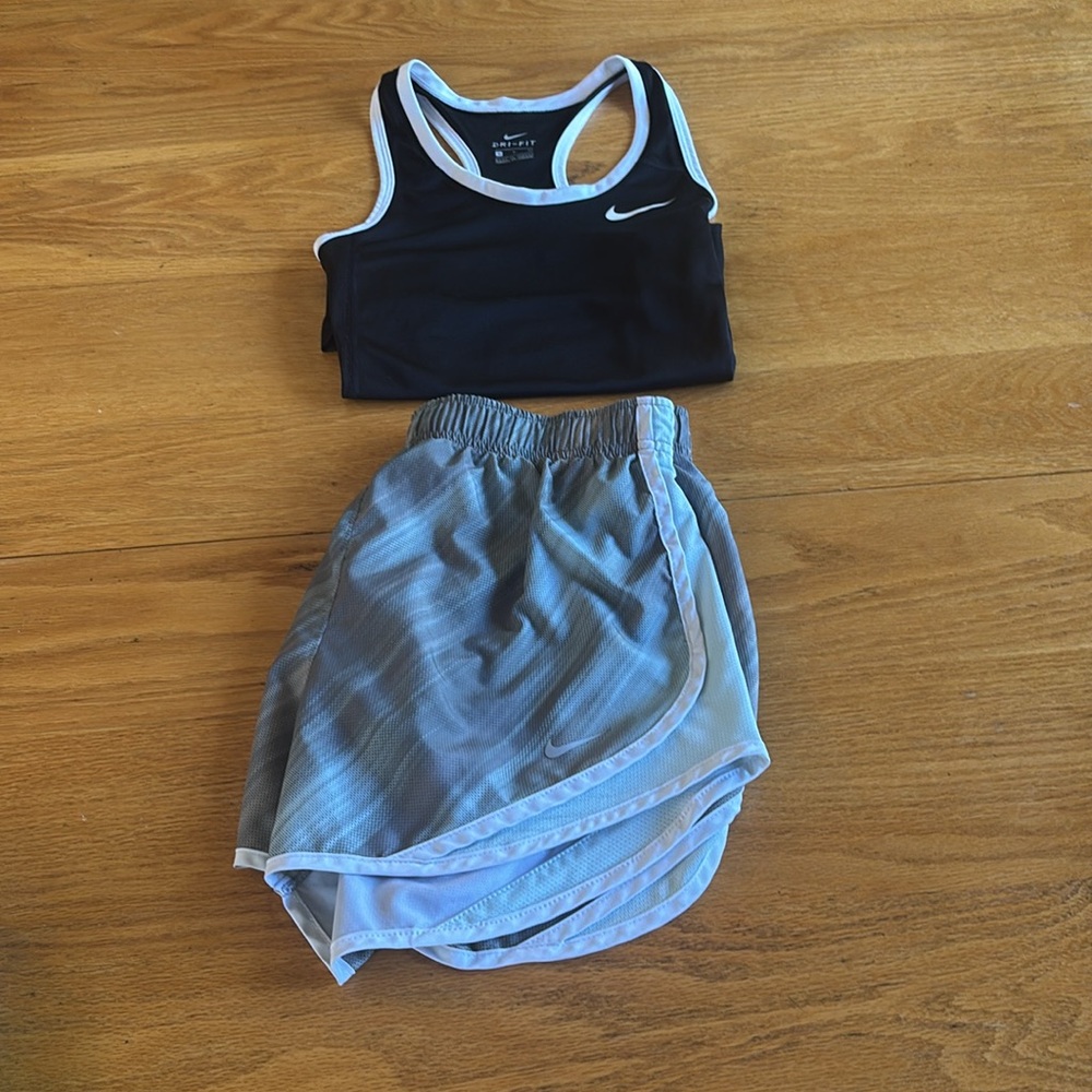Nike Kids Shorts Set - Black, Gray, Green - Picture 3 of 7